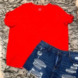 Lane Bryant Red Vneck Sz 26/28